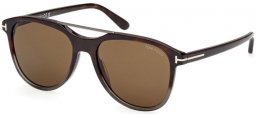 Lunettes de soleil - Tom Ford - DAMIAN-02 FT1098 - 55J  DARK HAVANA GRADIENT // ROVIEX