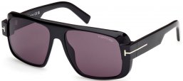 Gafas de Sol - Tom Ford - TURNER FT1101 - 01A  SHINY BLACK // GREY