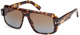 Gafas de Sol - Tom Ford - TURNER FT1101 - 52F  DARK HAVANA // BROWN GRADIENT