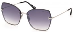 Gafas de Sol - Tom Ford - NICKIE-02 FT1107 - 16C  SHINY PALLADIUM // GREY GRADIENT