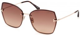 Gafas de Sol - Tom Ford - NICKIE-02 FT1107 - 28F  SHINY ROSE GOLD // BROWN GRADIENT