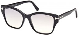 Gafas de Sol - Tom Ford - ELSA FT1108 - 01C  SHINY BLACK // LIGHT GREY MIRROR