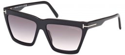 Gafas de Sol - Tom Ford - EDEN FT1110 - 01B  SHINY BLACK // GREY GRADIENT