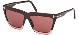 Gafas de Sol - Tom Ford - EDEN FT1110 - 50Z  SHINY DARK BROWN // DARK VIOLET MIRROR