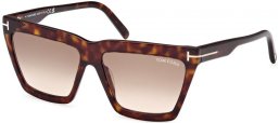 Gafas de Sol - Tom Ford - EDEN FT1110 - 52F  DARK HAVANA // BROWN GRADIENT