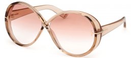 Gafas de Sol - Tom Ford - EDIE-02 FT1116 - 45T  SHINY LIGHT BROWN // LIGHT BORDEAUX GRADIENT