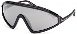 Gafas de Sol - Tom Ford - LORNA FT1121 - 01C  SHINY BLACK // GREY MIRROR