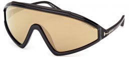 Gafas de Sol - Tom Ford - LORNA FT1121 - 01G  SHINY BLACK // BROWN MIRROR