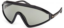 Gafas de Sol - Tom Ford - LORNA FT1121 - 05A  SHINY BLACK // LIGHT GREY