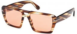 Gafas de Sol - Tom Ford - REDFORD FT1153 - 55E  STRIPED BROWN // LIGHT BROWN PHOTOCHROMATIC