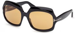 Gafas de Sol - Tom Ford - REN FT1155 - 01E  SHINY BLACK // LIGHT BROWN