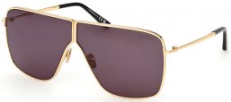 Gafas de Sol - Tom Ford - HUXLEY FT1159 - 30A  SHINY GOLD // DARK GREY