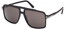 Gafas de Sol - Tom Ford - KEMP FT1177 - 01A  SHINY BLACK // GREY