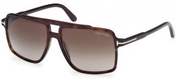 Gafas de Sol - Tom Ford - KEMP FT1177 - 52B  DARK HAVANA // GREY GRADIENT