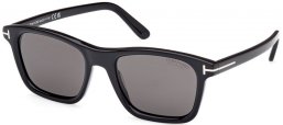 Gafas de Sol - Tom Ford - BARRON FT1179 - 01D  SHINY BLACK // GREY POLARIZED