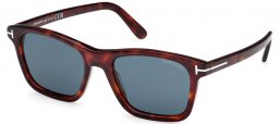 Gafas de Sol - Tom Ford - BARRON FT1179 - 54V  HAVANA RED // BLUE