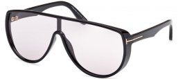 Gafas de Sol - Tom Ford - ACHILLES FT1182 - 01A  SHINY BLACK // GREY PHOTOCHROMATIC