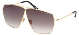 Gafas de Sol - Tom Ford - STELLA FT1185 - 30B  SHINY GOLD // GREY GRADIENT