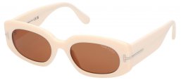 Gafas de Sol - Tom Ford - CIELLE FT1187 - 25E  SHINY IVORY // BROWN