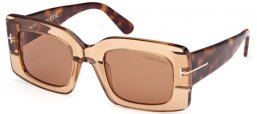 Gafas de Sol - Tom Ford - BRIGITTA FT1188 - 45E  SHINY LIGHT BROWN // LIGHT BROWN