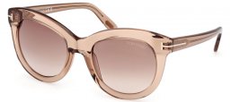 Gafas de Sol - Tom Ford - ODETTE FT1189 - 45F  SHINY LIGHT BROWN // BROWN GRADIENT