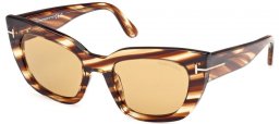 Gafas de Sol - Tom Ford - ATHENA FT1190 - 53E  STRIPED BROWN // LIGHT BROWN