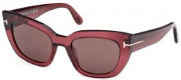 Gafas de Sol - Tom Ford - ATHENA FT1190 - 69E  SHINY BORDEAUX // BROWN