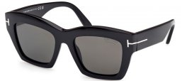 Gafas de Sol - Tom Ford - LUNA FT1191 - 01D  SHINY BLACK // GREY POLARIZED