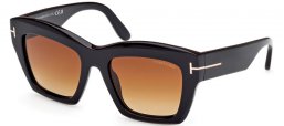 Gafas de Sol - Tom Ford - LUNA FT1191 - 01F  SHINY BLACK // BROWN GRADIENT