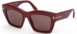 Gafas de Sol - Tom Ford - LUNA FT1191 - 69E  SHINY BORDEAUX // BROWN