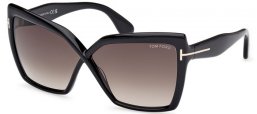 Gafas de Sol - Tom Ford - FIORE FT1195 - 01B  SHINY BLACK // GREY GRADIENT