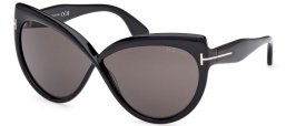 Gafas de Sol - Tom Ford - BEATRICE FT1196 - 01A  SHINY BLACK // DARK GREY