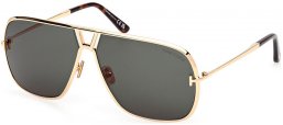 Gafas de Sol - Tom Ford - STAVROS FT1204 - 30N  SHINY GOLD // GREEN