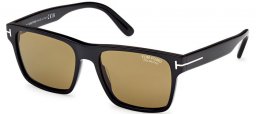 Gafas de Sol - Tom Ford - CALDER FT1205 - 01H  SHINY BLACK // BROWN POLARIZED