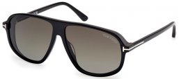 Gafas de Sol - Tom Ford - GUILLAUME FT1208 - 01B  SHINY BLACK // GREY GRADIENT