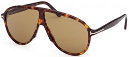 Gafas de Sol - Tom Ford - VLADIMIR FT1211 - 52N  DARK HAVANA // GREEN