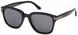 Gafas de Sol - Tom Ford - GRAYDON FT1213 - 01D  SHINY BLACK // GREY POLARIZED