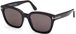 Gafas de Sol - Tom Ford - HAYLAY FT1216 - 01A  SHINY BLACK // GREY