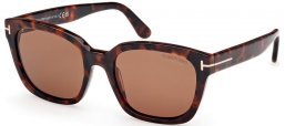 Gafas de Sol - Tom Ford - HAYLAY FT1216 - 52H  DARK HAVANA // BROWN POLARIZED