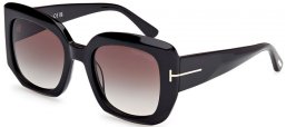 Gafas de Sol - Tom Ford - CARLA-02 FT1220 - 01B  SHINY BLACK // GREY GRADIENT