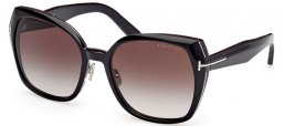 Gafas de Sol - Tom Ford - PLUM FT1223 - 01B  SHINY BLACK // GREY GRADIENT