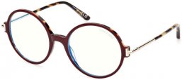 Monturas - Tom Ford - FT5914-B  - 071  BURGUNDY HAVANA GOLD