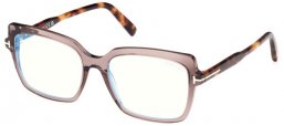 Monturas - Tom Ford - FT5947-B - 048  SHINY TRANSPARENT BROWN