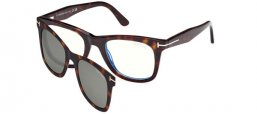 Monturas - Tom Ford - FT5970-B - 052  HAVANA // CLEAR + CLIP ON GREEN