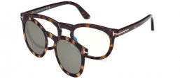 Monturas - Tom Ford - FT5993-B - 052  DARK HAVAJA // CLEAR + CLIP ON GREEN