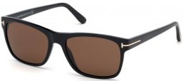 Gafas de Sol - Tom Ford - GIULIO FT0698 - 01J  POLISHED BLACK // BROWN