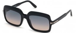 Sunglasses - Tom Ford - WALLIS FT0688 - 01B  POLISHED BLACK // GREY GRADIENT