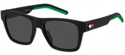 Gafas de Sol - Tommy Hilfiger - TH 1975/S - 3OL (IR) MATTE BLACK GREEN // GREY BLUE