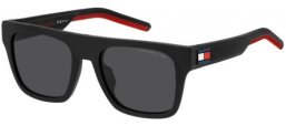 Gafas de Sol - Tommy Hilfiger - TH 1976/S - BLX (IR) MATTE BLACK RED // GREY BLUE