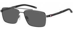 Sunglasses - Tommy Hilfiger - TH 2078/S - SVK (M9) MATTE BLACK // GREY POLARIZED